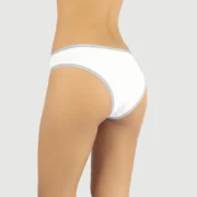 Bikini de licra con elastico en cintura color Blanco | Ropa interior de algodón para mujer