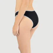 Bikini de licra con elastico en cintura color Negro | Ropa interior de algodón para mujer