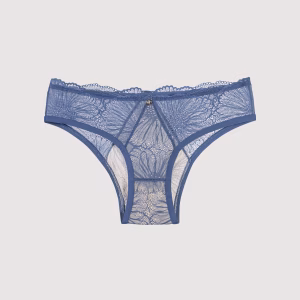 Bikini de encaje con tul y elástico plano