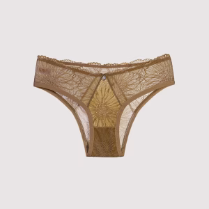 Bikini de encaje con tul y elástico plano