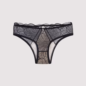 Bikini de encaje con tul y elástico plano